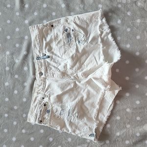 White Polo Ralph Lauren Denim Shorts